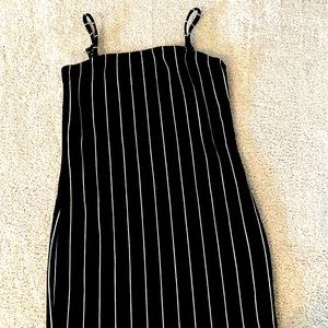 Black and whit striped dress